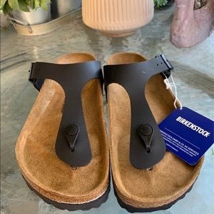 New black gizeh Birkenstock size 6